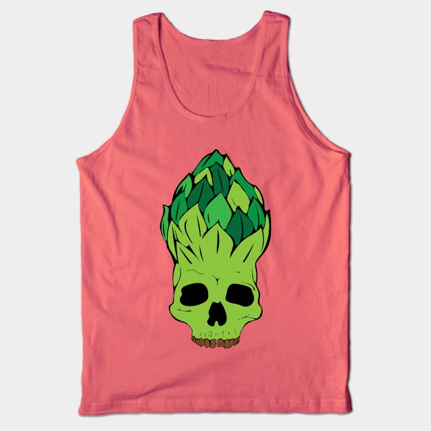 Hophead Skull Tank Top by WriteThisOff